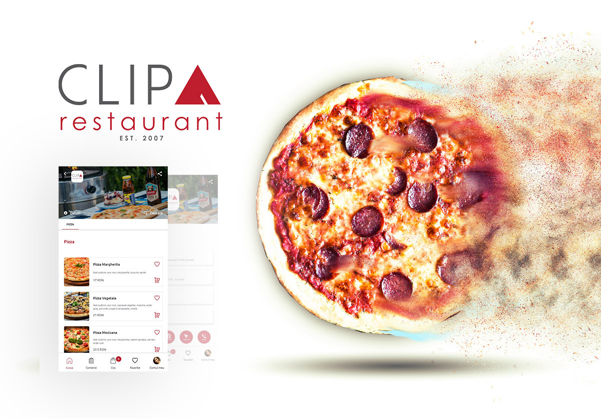 Clipa Delivery - Aplicatie Mobile comenzi mancare pentru Restaurante